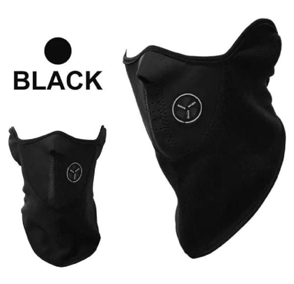 Pack of 01 Windproof Bike Mask - Half Face Motorcycle Mask for Men & Women