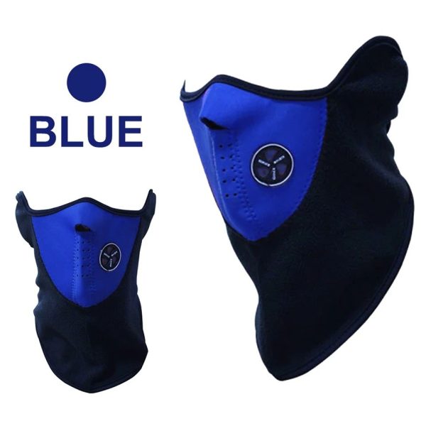 Pack of 01 Windproof Bike Mask - Half Face Motorcycle Mask for Men & Women
