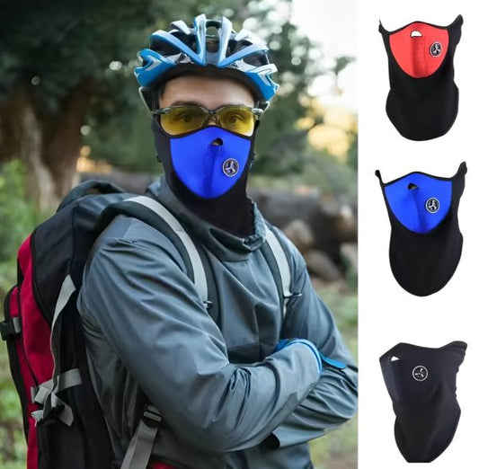 Pack of 01 Windproof Bike Mask - Half Face Motorcycle Mask for Men & Women